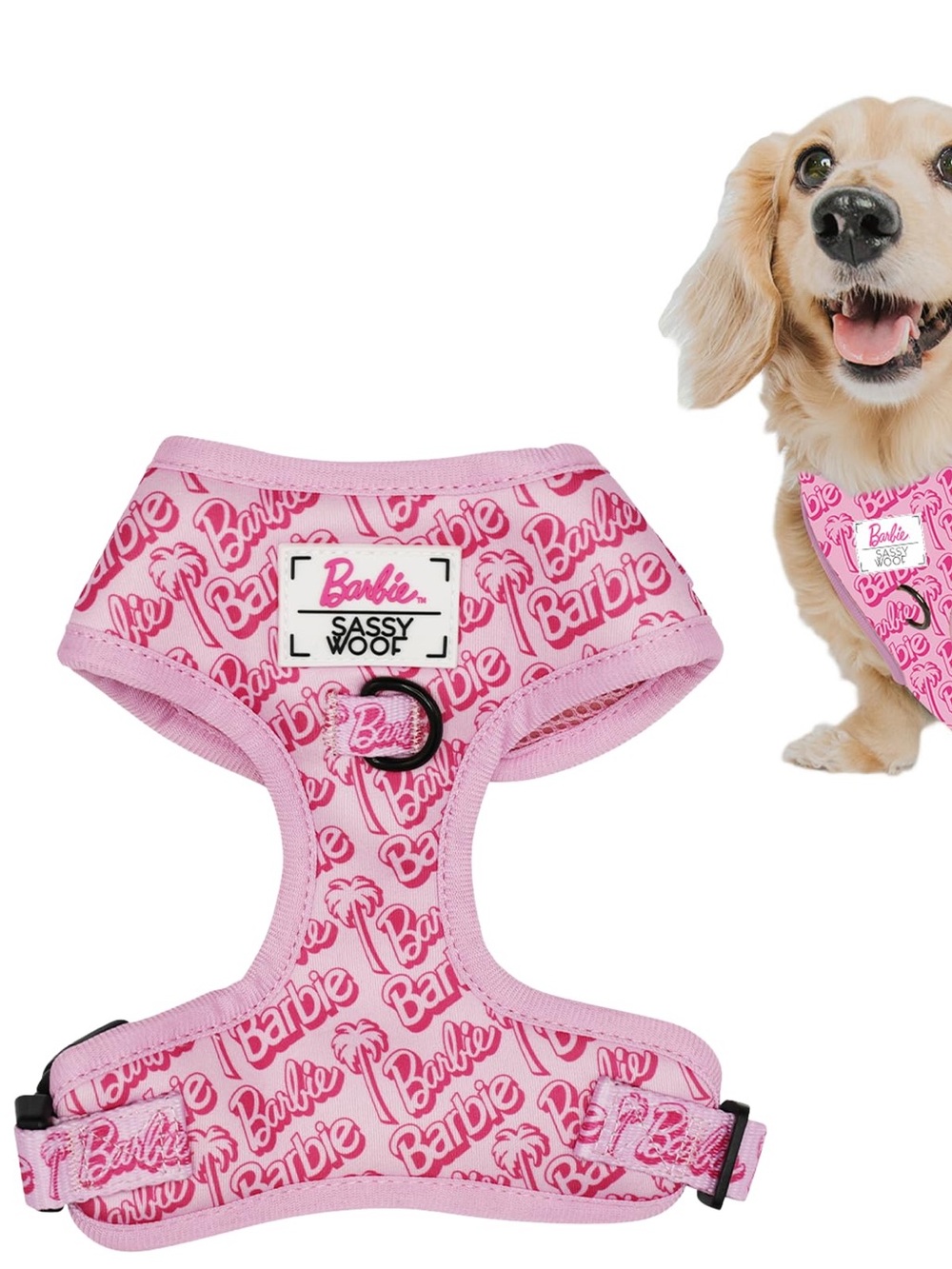Sassy Woof • Barbie Pink Dog Adjustable Harness